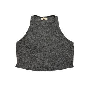 Hollister Gray Knit Cropped Tank Top Size Women's Medium